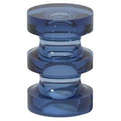 Echo III Slender Side Table in Ocean, Translucent Solid Resin by Ian Cochran