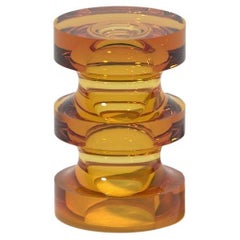 Echo III Slender Side Table in Yellow, Translucent Solid Resin, by Ian Cochran