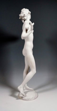 'Echo' Large Biscuit-Porcelain Figurine by Max Hermann Fritz, Germany, 1934-1945
