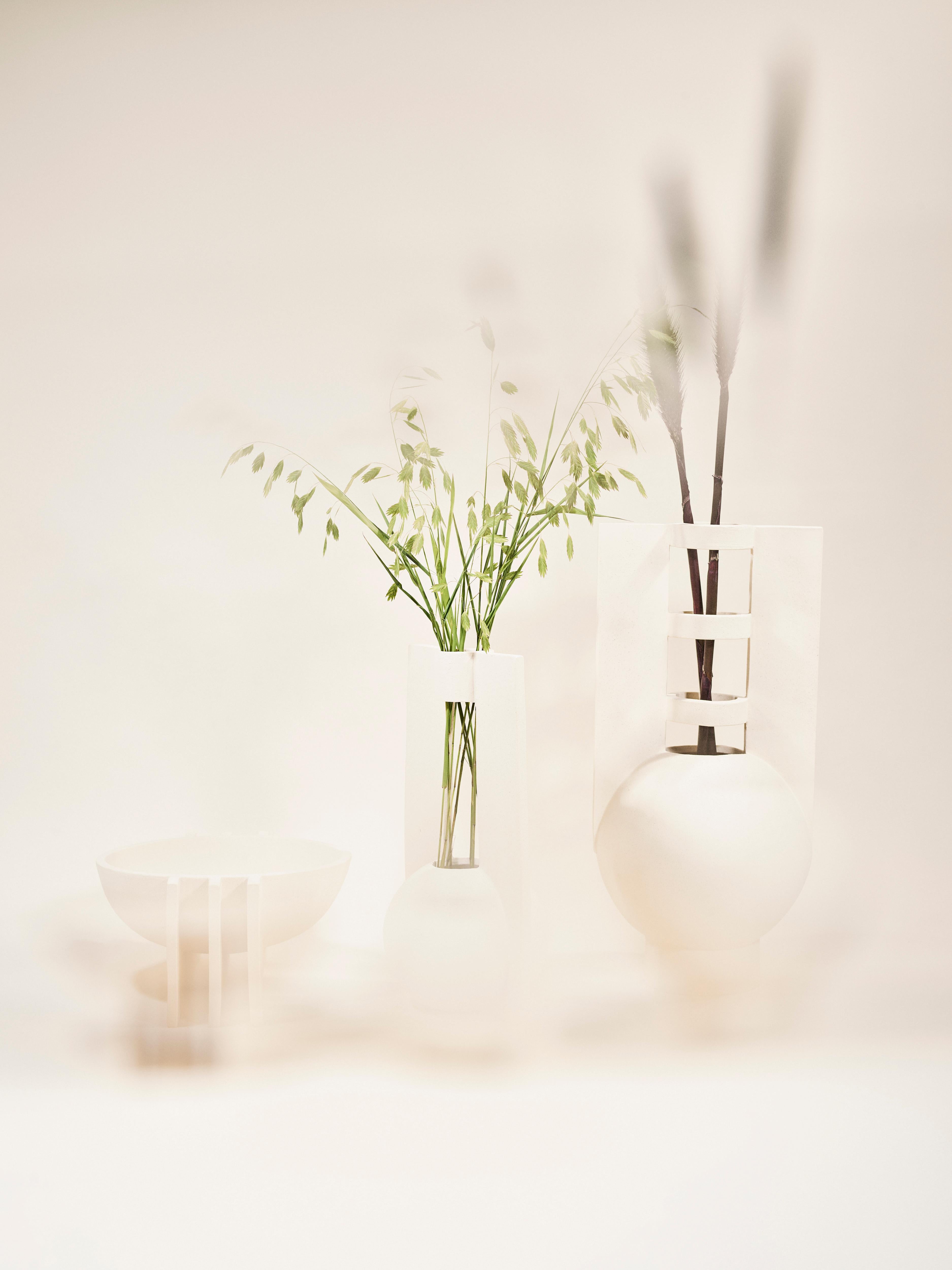 Echo Hand Built Sculptural Multi-ring Ceramic Vase In New Condition For Sale In Brooklyn, NY