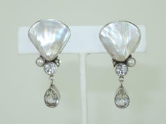 ECHO OF THE DREAMER Pearl, Crystal & Sterling Silver Earrings