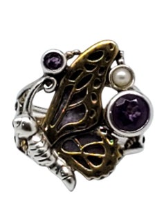 Echo Of The Dreamer Sterling Silver Bronze Butterfly Ring Size 6 #23747