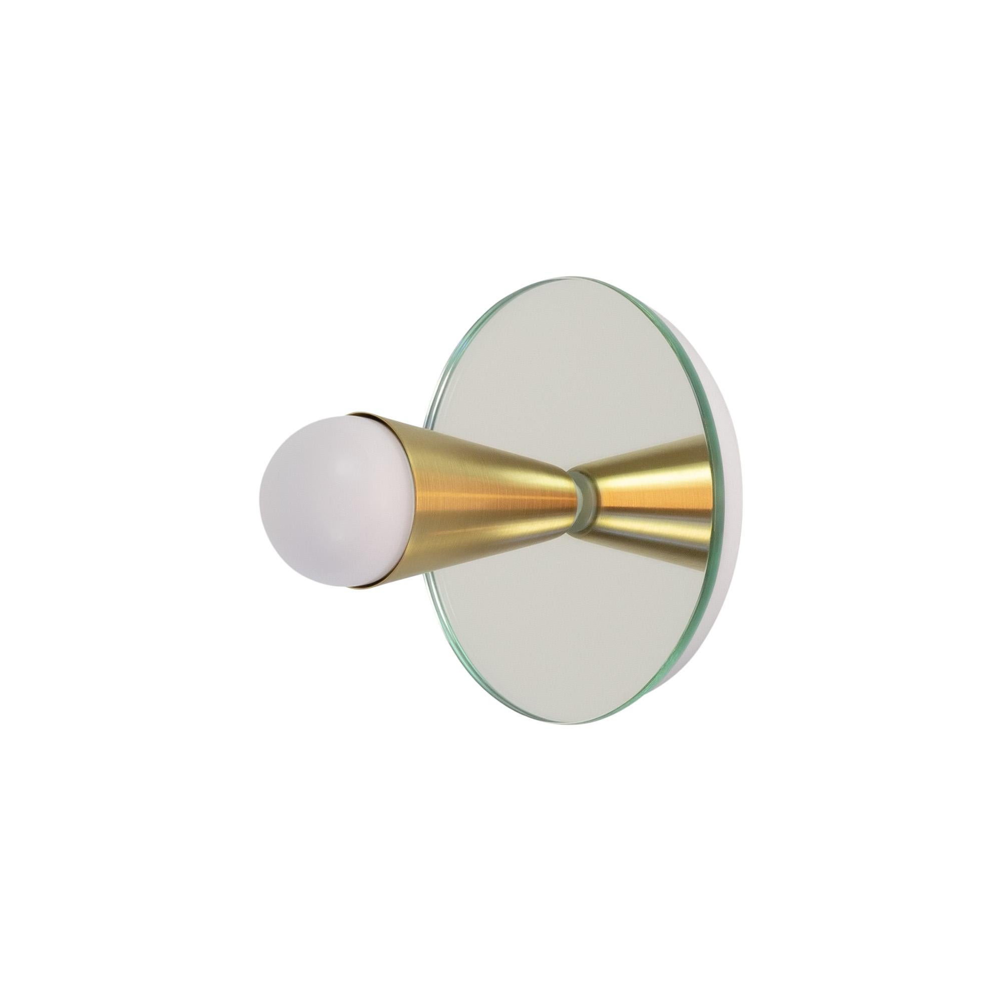 American Echo One Sconce / Flush Mount in Brass from Souda, In Stock For Sale