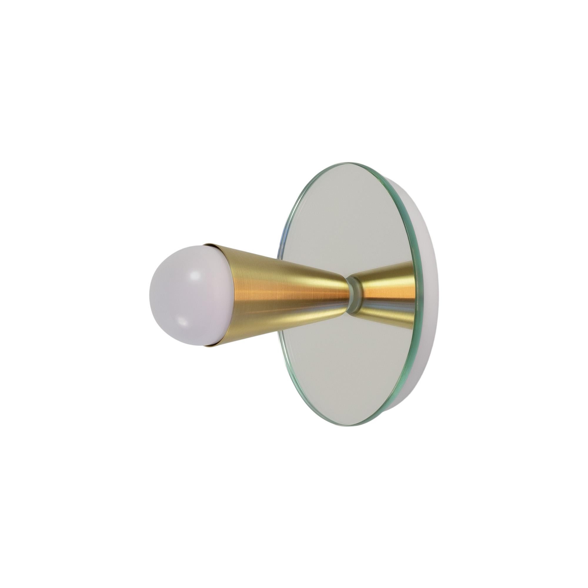 Modern Echo One Sconce Pair/Flush Mount in Brass, from Souda, Made to Order For Sale