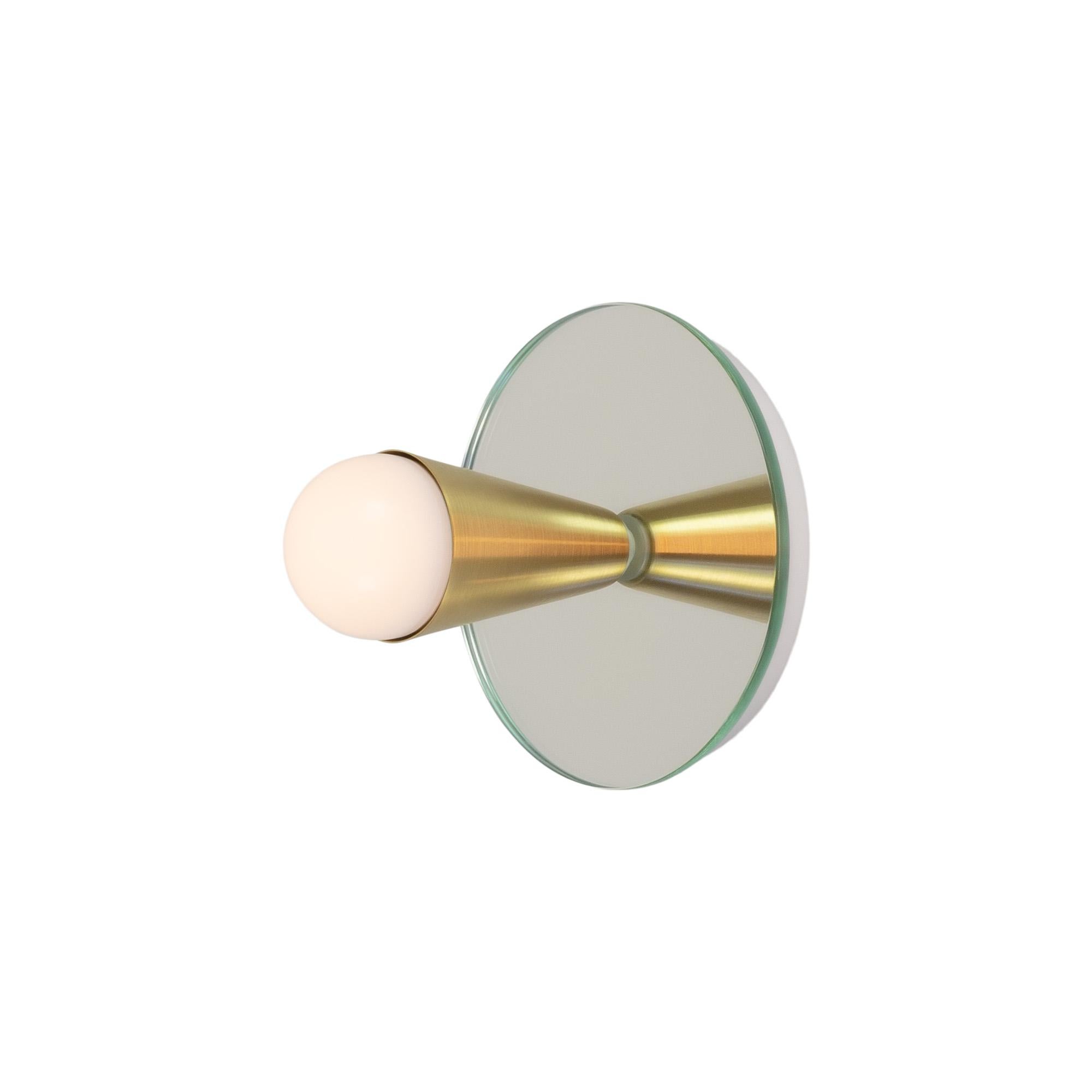 American Echo One Sconce Pair/Flush Mount in Brass, from Souda, Made to Order For Sale