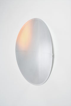 ECHO Oval Wall Mirror in Polished Aluminum by Martens & Visser