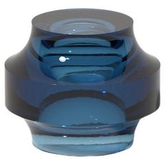 Echo Side Table I in Aegean Blue, Translucent Polyurethane Resin by Ian Cochran