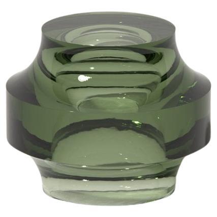 Echo Side Table I in Deep Olive, Translucent Polyurethane Resin by Ian Cochran