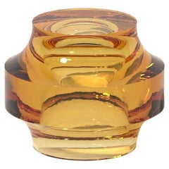 Echo Side Table I in Topaz Yellow, Translucent Polyurethane Resin by Ian Cochran