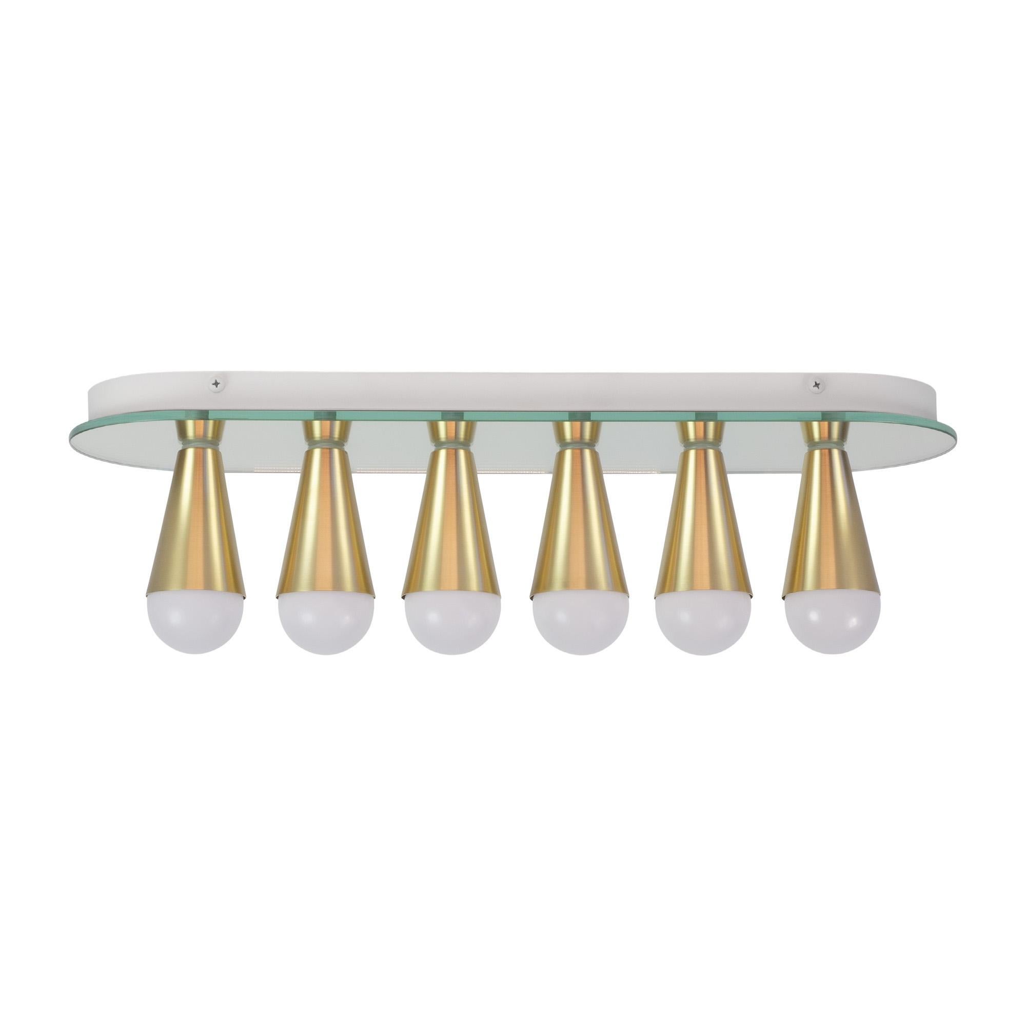 Echo Six Flush Mount in Brass, de Souda, en Stock Moderno en venta