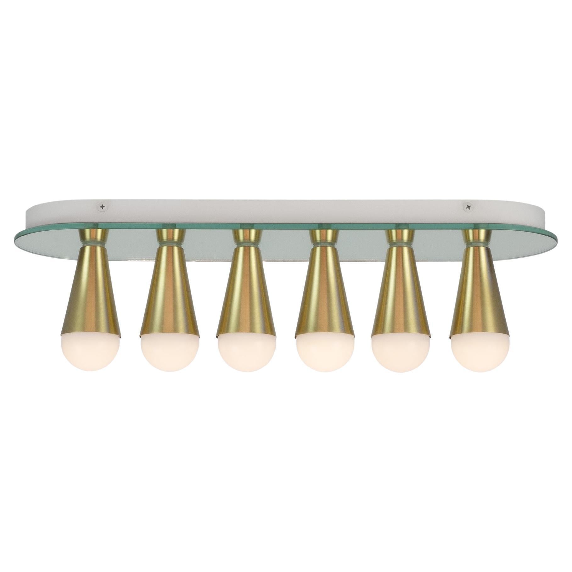 Echo Six Flush Mount in Brass, from Souda, in Stock For Sale