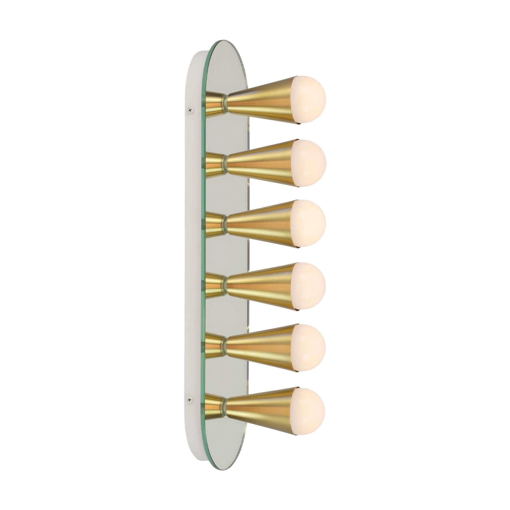 Modern Echo Six Sconce / Flush Mount in Brass, from Souda, Made to Order For Sale