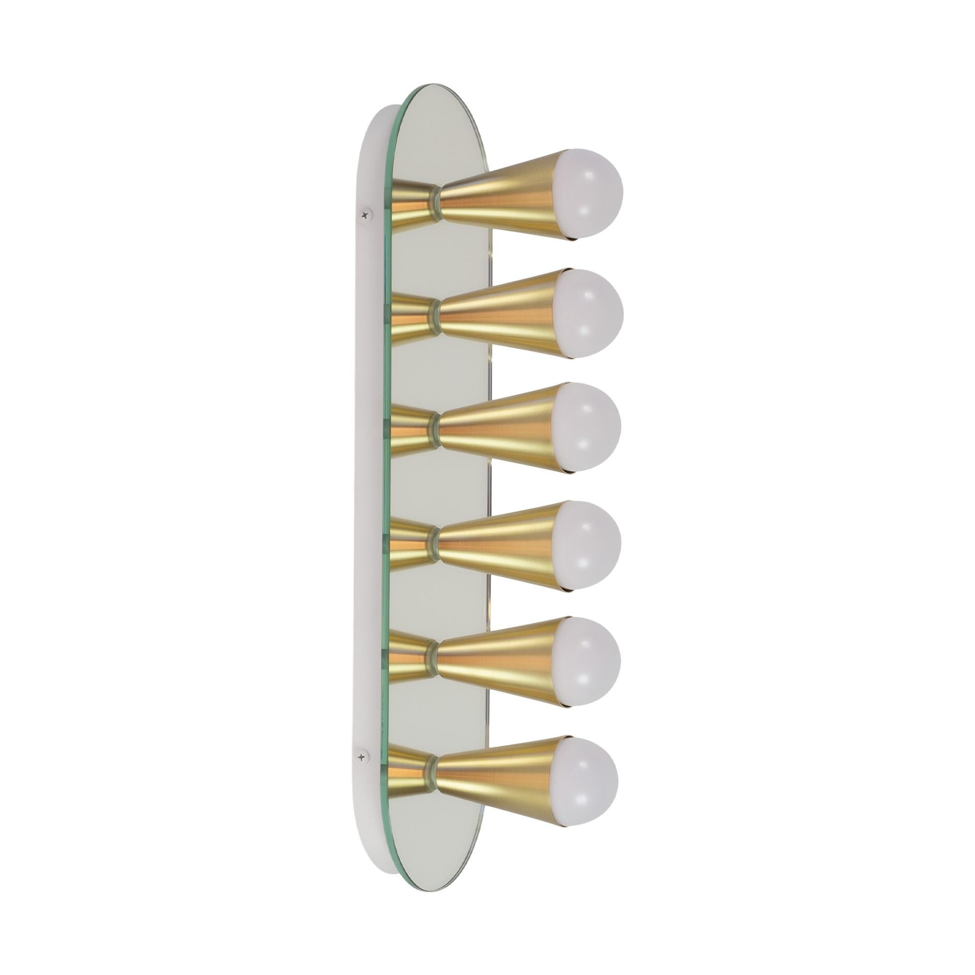 American Echo Six Sconce / Flush Mount in Brass, from Souda For Sale