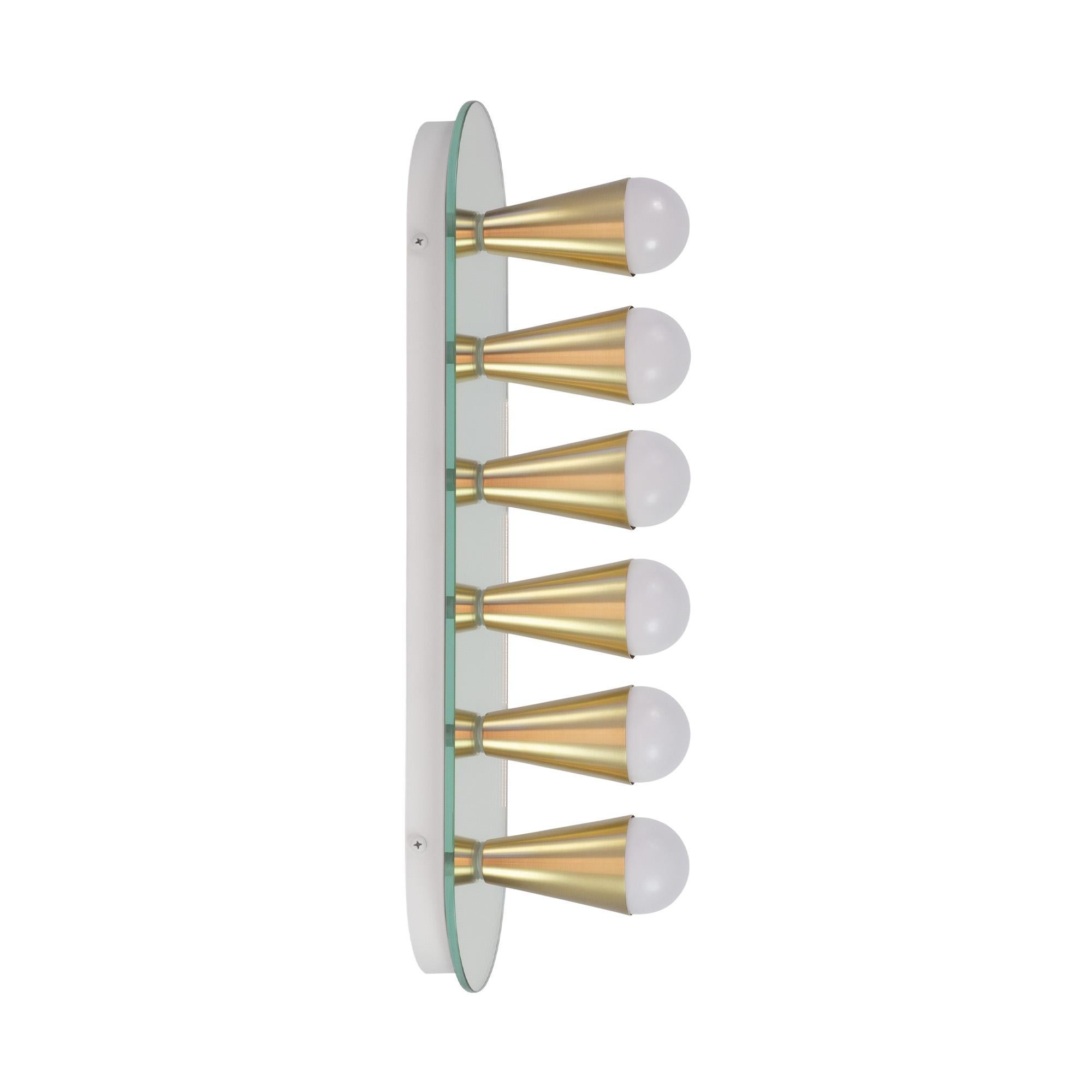 Metallo Echo Six Sconce / Flush Mount in ottone, di Souda, Su ordinazione in vendita