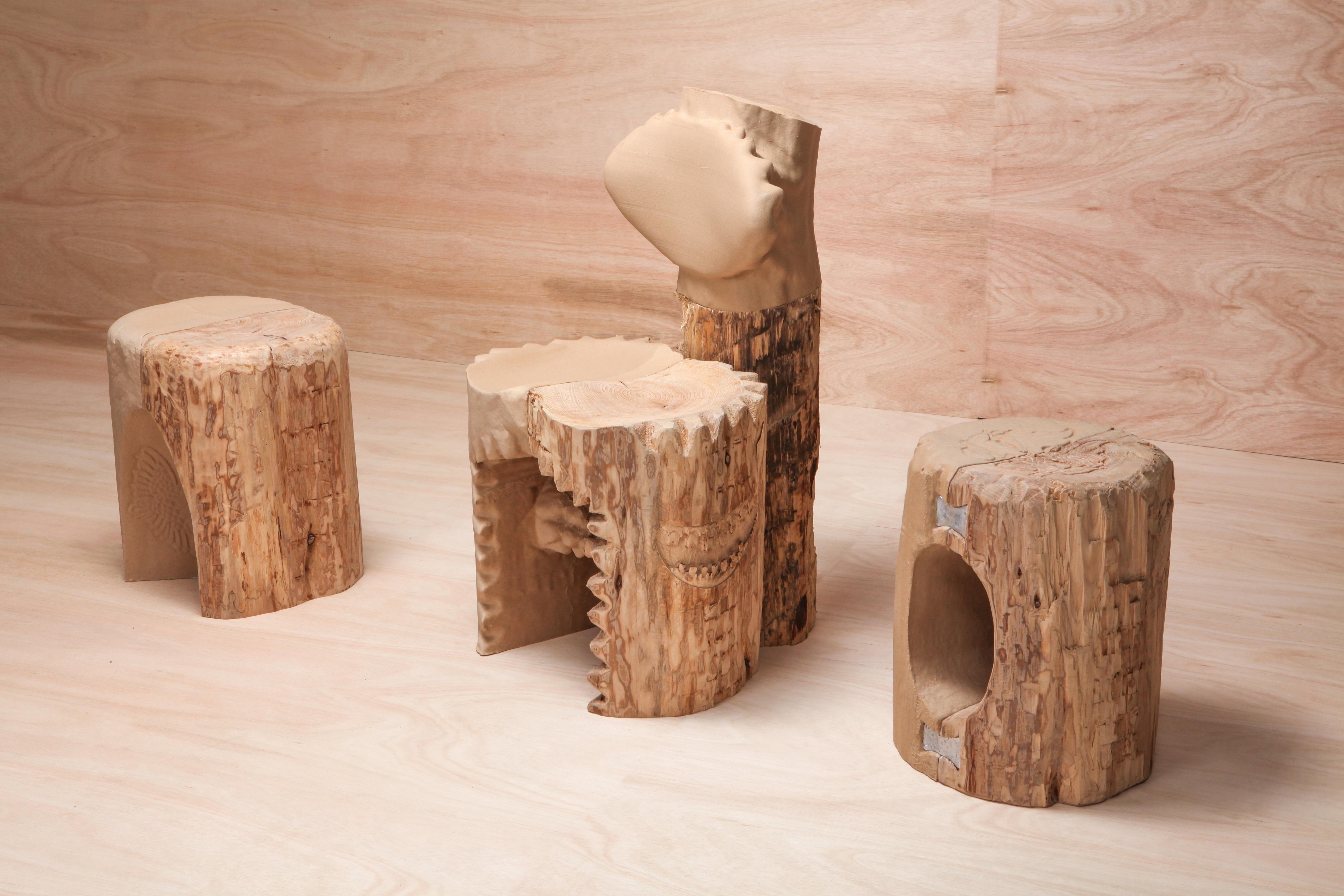 'Echo Stool Teeth' Contemporary Wooden Chair, Schimmel & Schweikle, 2020 13