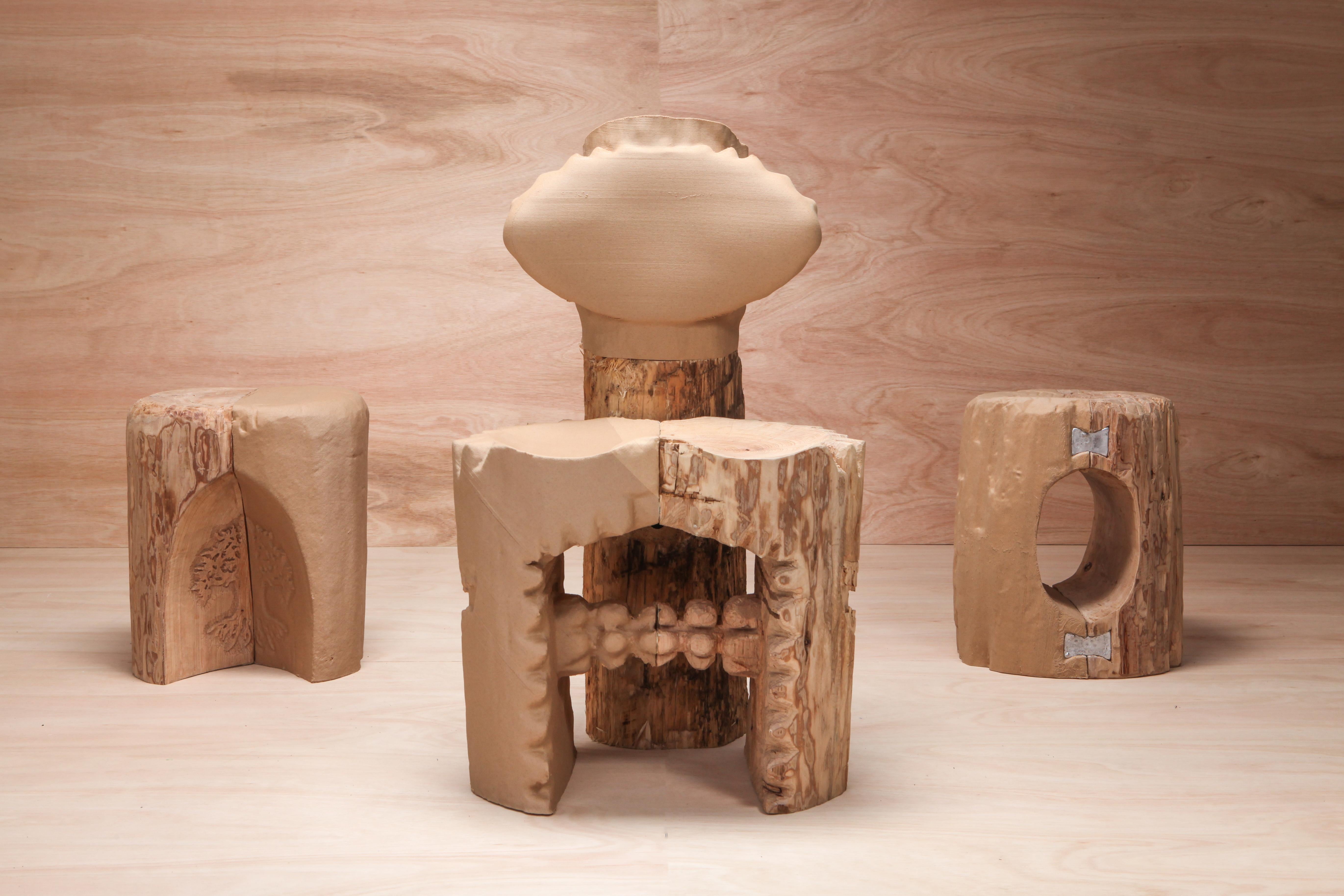 'Echo Stool Teeth' Contemporary Wooden Chair, Schimmel & Schweikle, 2020 14