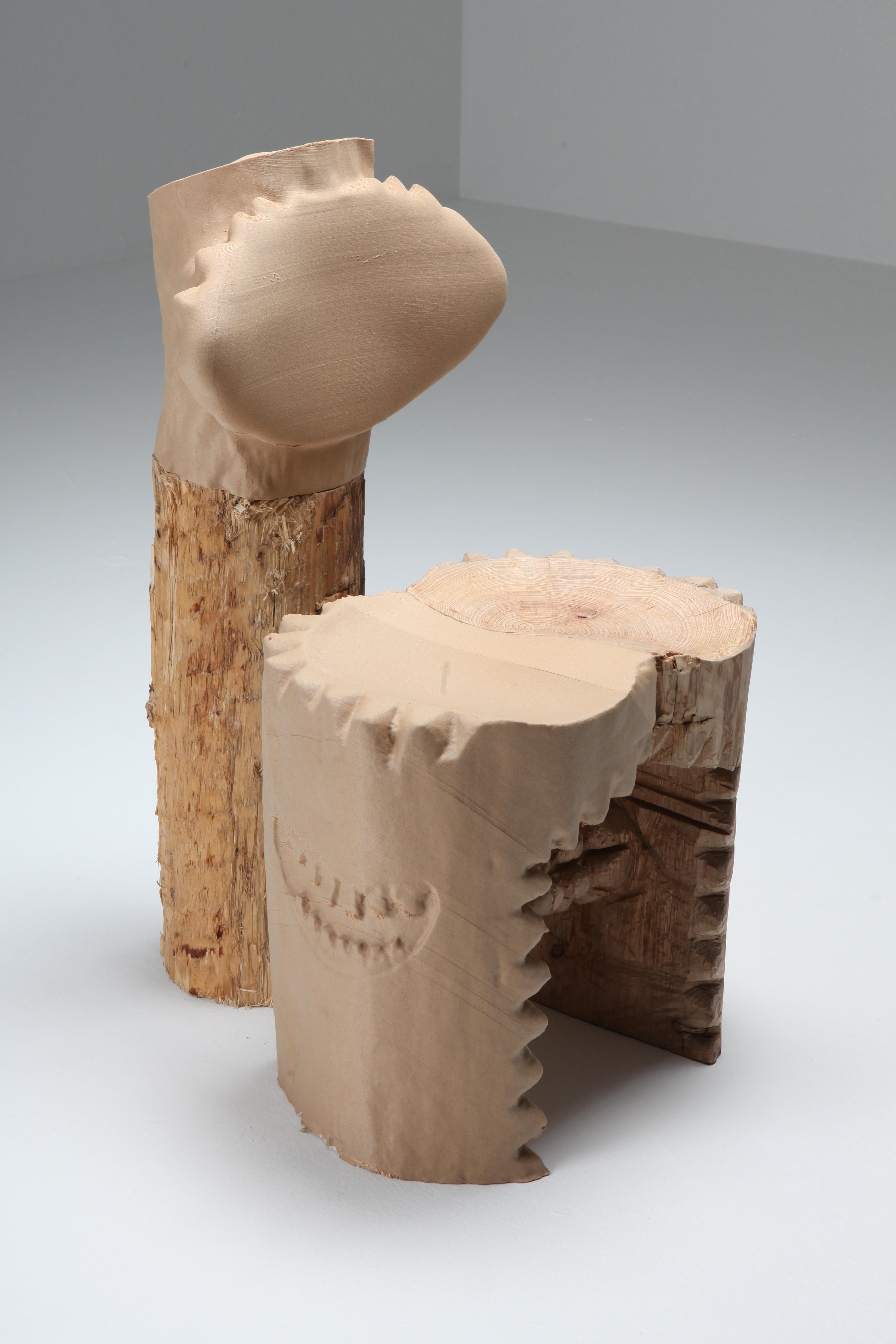 'Echo Stool Teeth' Contemporary Wooden Chair, Schimmel & Schweikle, 2020 For Sale 3