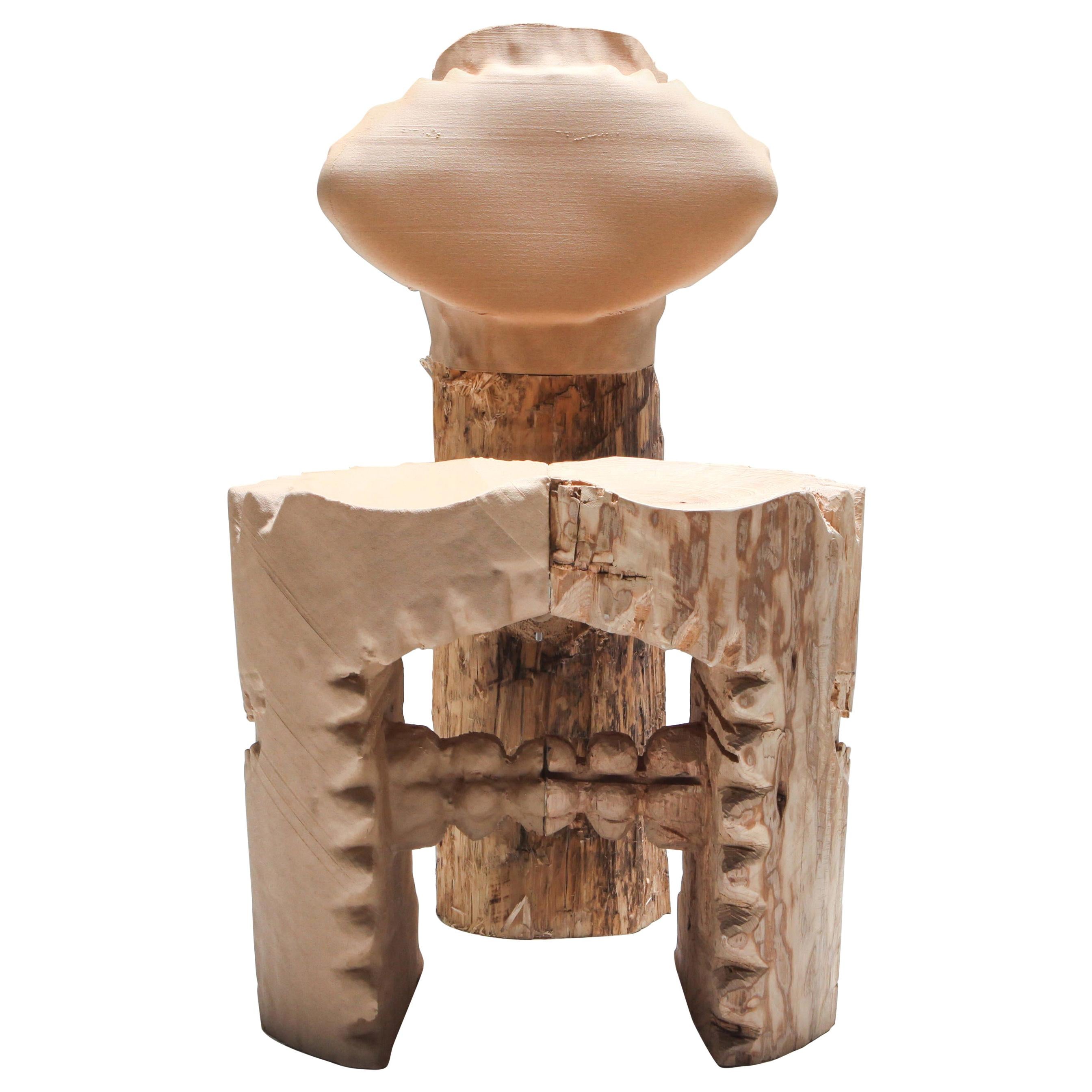 Zeitgenssischer Holzstuhl Echo Stool Teeth von Schimmel & Schweikle, 2020