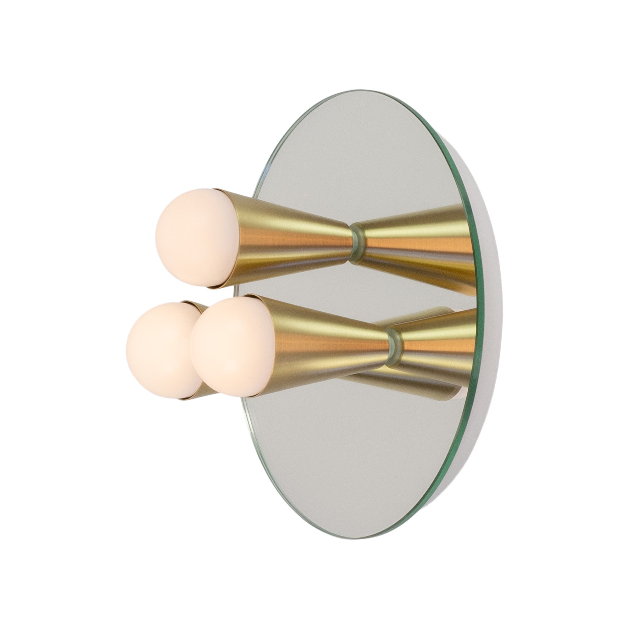 Echo Three-Sconce / Flush Mount in Brass, from Souda, in Stock For Sale