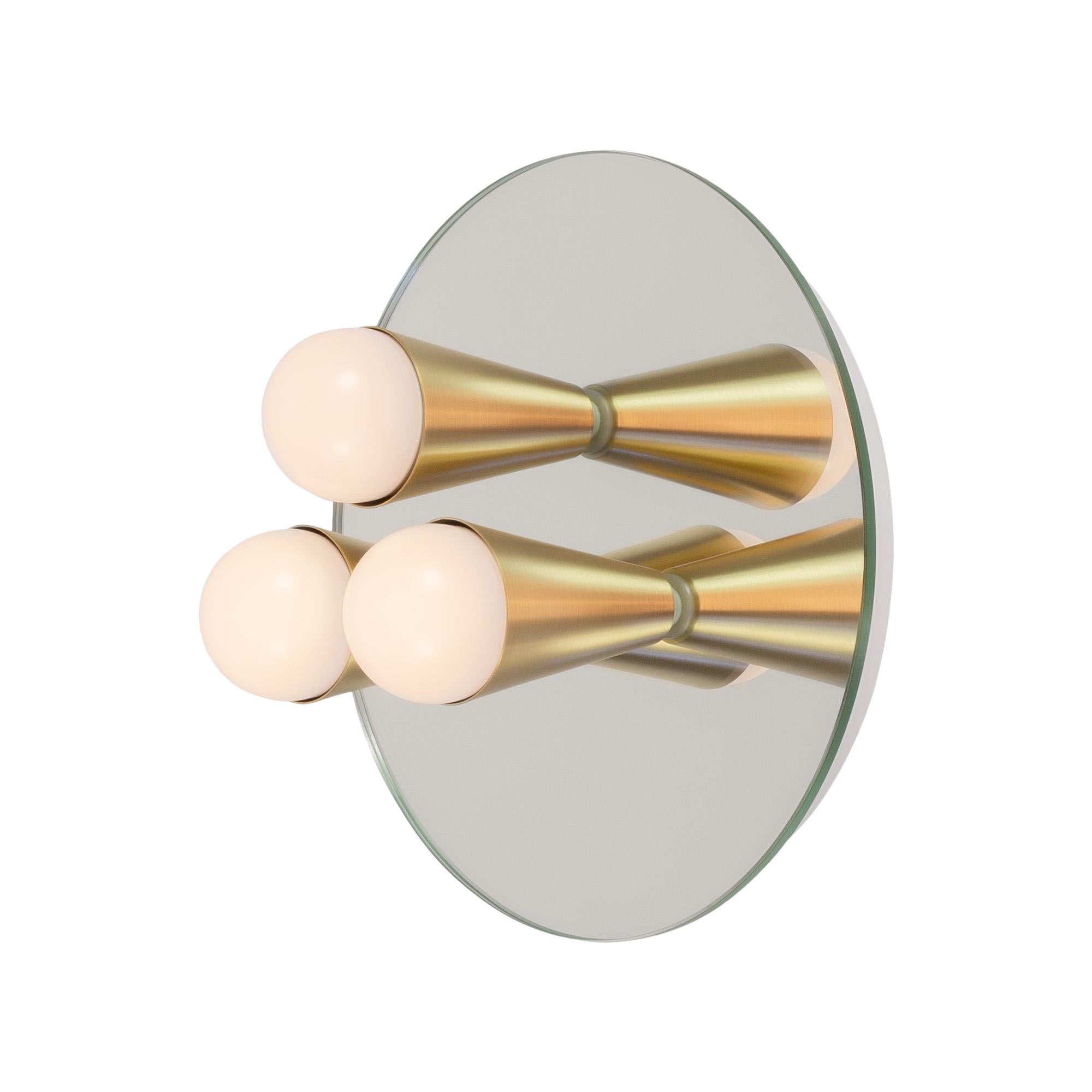 Modern Echo Three-Sconce / Flush Mount in Brass, from Souda, Made to Order For Sale