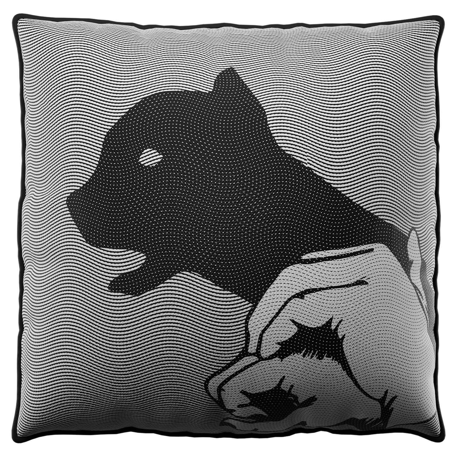 Missoni Home Sigmund Throw and Cushion Set in Black and White Flame Print For Sale at 1stDibs