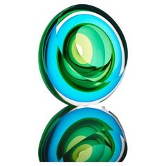 Echoes of Light, Abstract Glass Sculpture Centerpiece by Tim Rawlinson