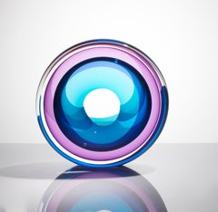 Modern Glass Sculpture Centerpiece by Tim Rawlinson
