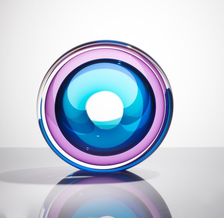 Modern Glass Sculpture Centerpiece by Tim Rawlinson For Sale at 1stDibs