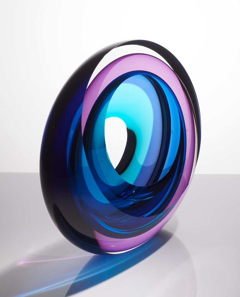 Modern Glass Sculpture Centerpiece by Tim Rawlinson For Sale at 1stDibs