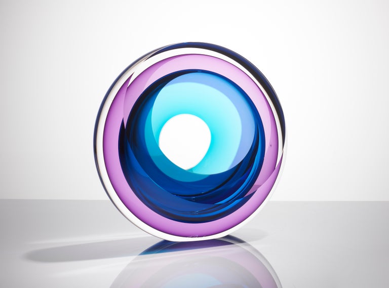 Modern Glass Sculpture Centerpiece by Tim Rawlinson For Sale at 1stDibs