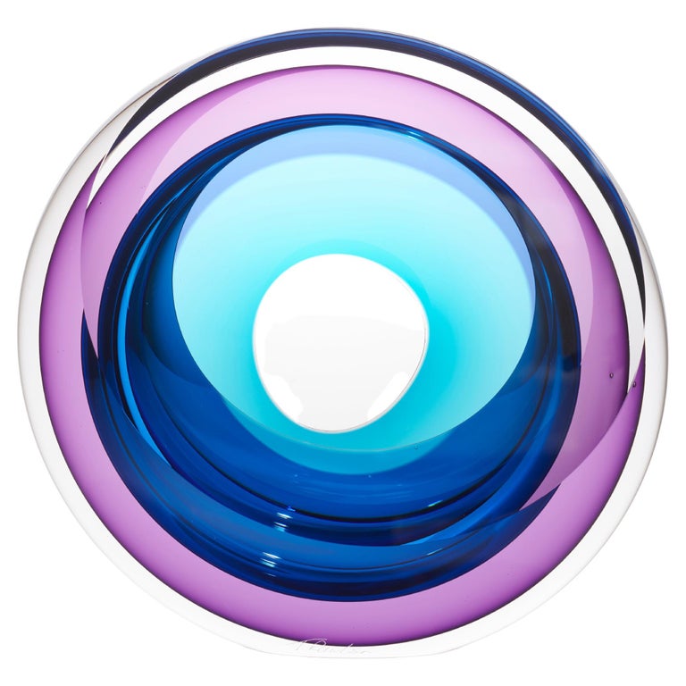 Modern Glass Sculpture Centerpiece by Tim Rawlinson For Sale at 1stDibs