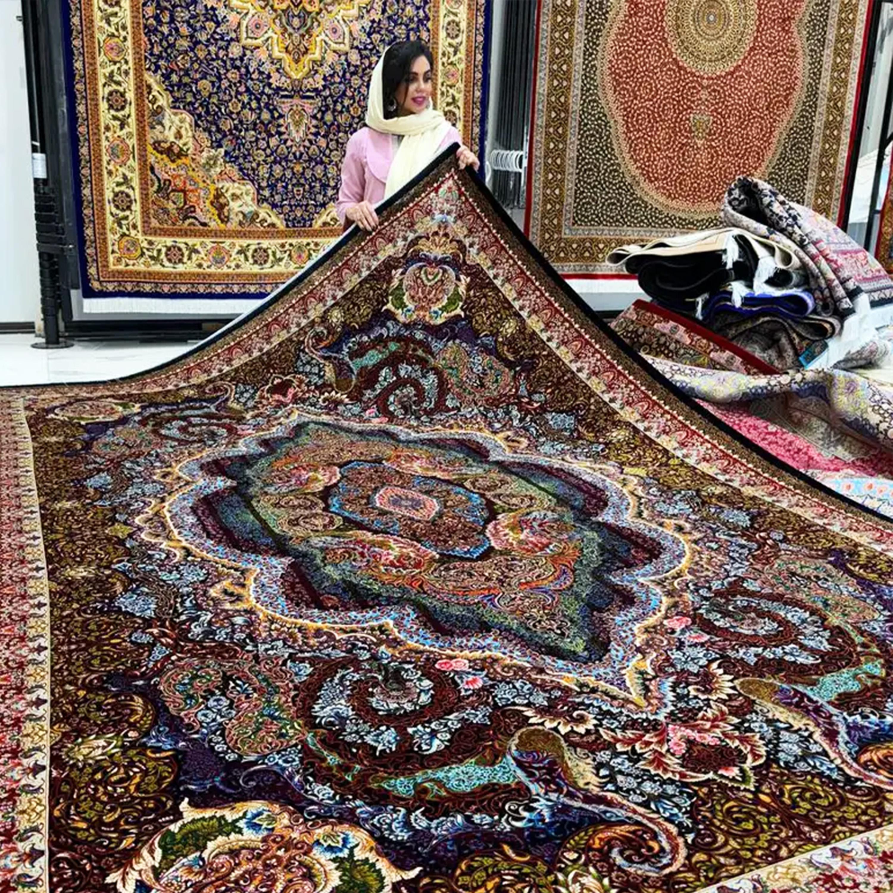 Woven from an authentic and original antique Persian rug design, this luxurious silk carpet embodies the enduring artistic heritage that has been passed down through generations and now lives on through Persian Signature. Every motif is thoughtfully