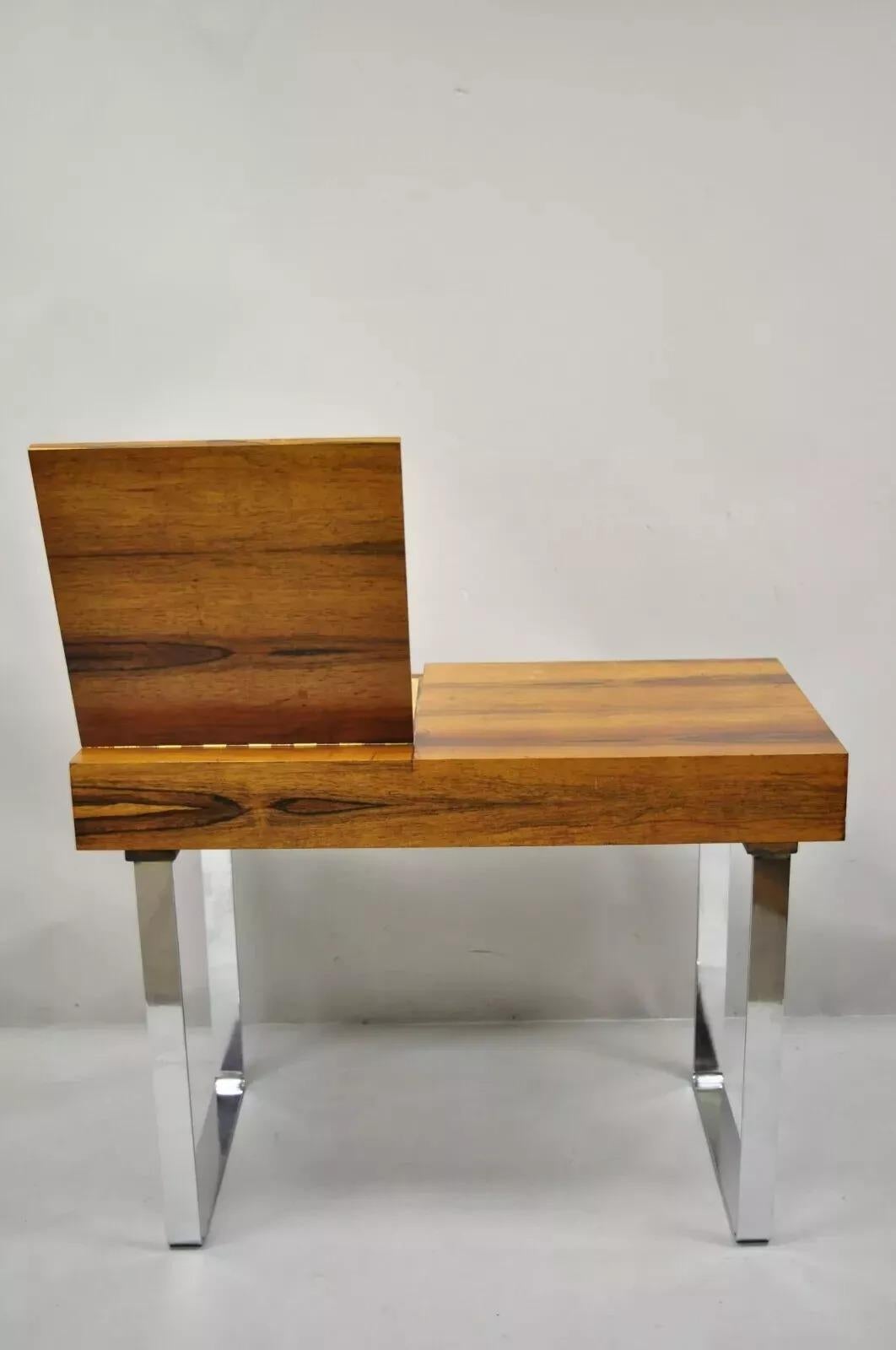 Table de coiffeuse danoise moderne mi-siècle en bois de rose Echtes Kristall Spiegelglas en vente 3