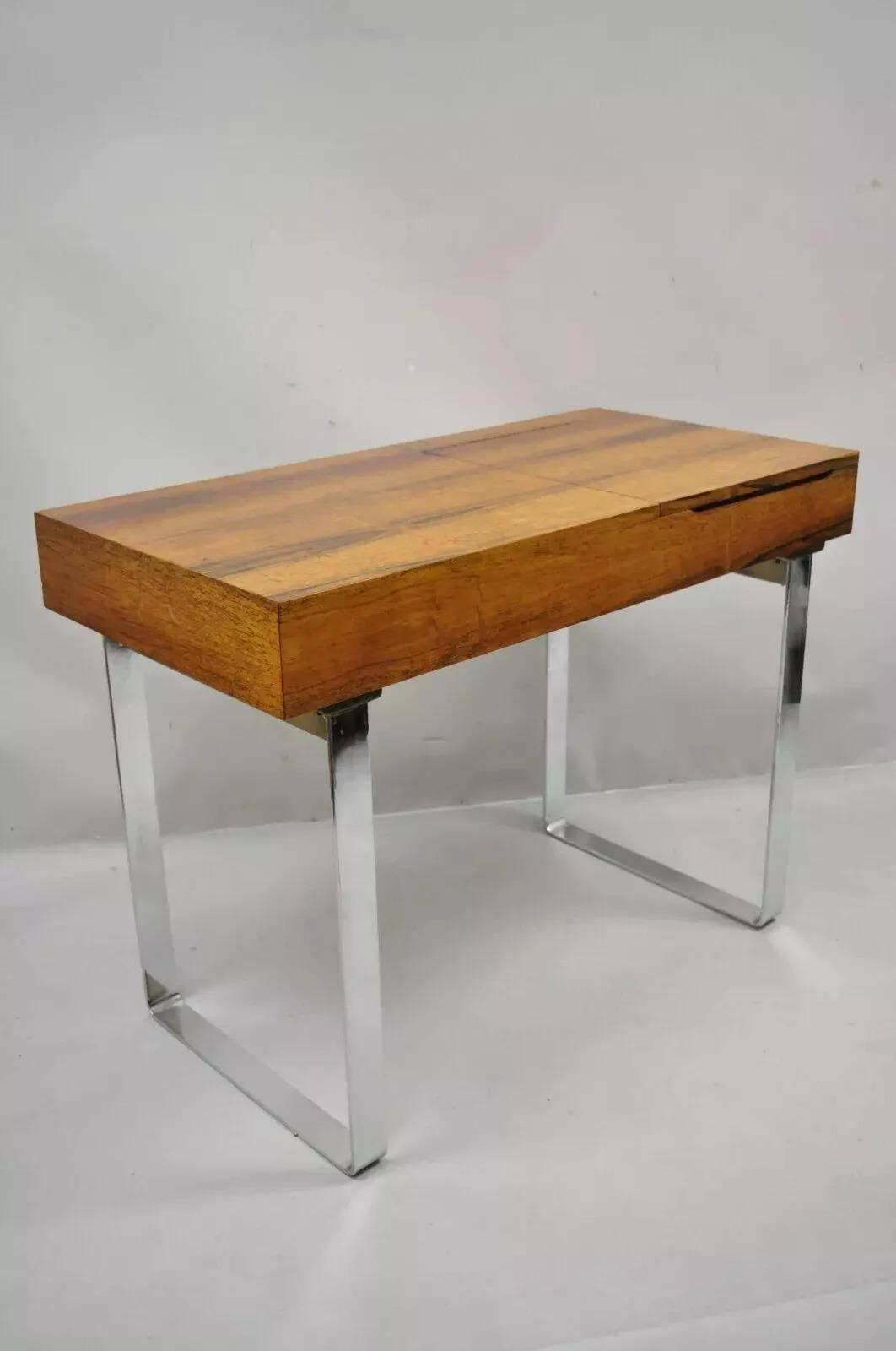 Table de coiffeuse danoise moderne mi-siècle en bois de rose Echtes Kristall Spiegelglas en vente 5