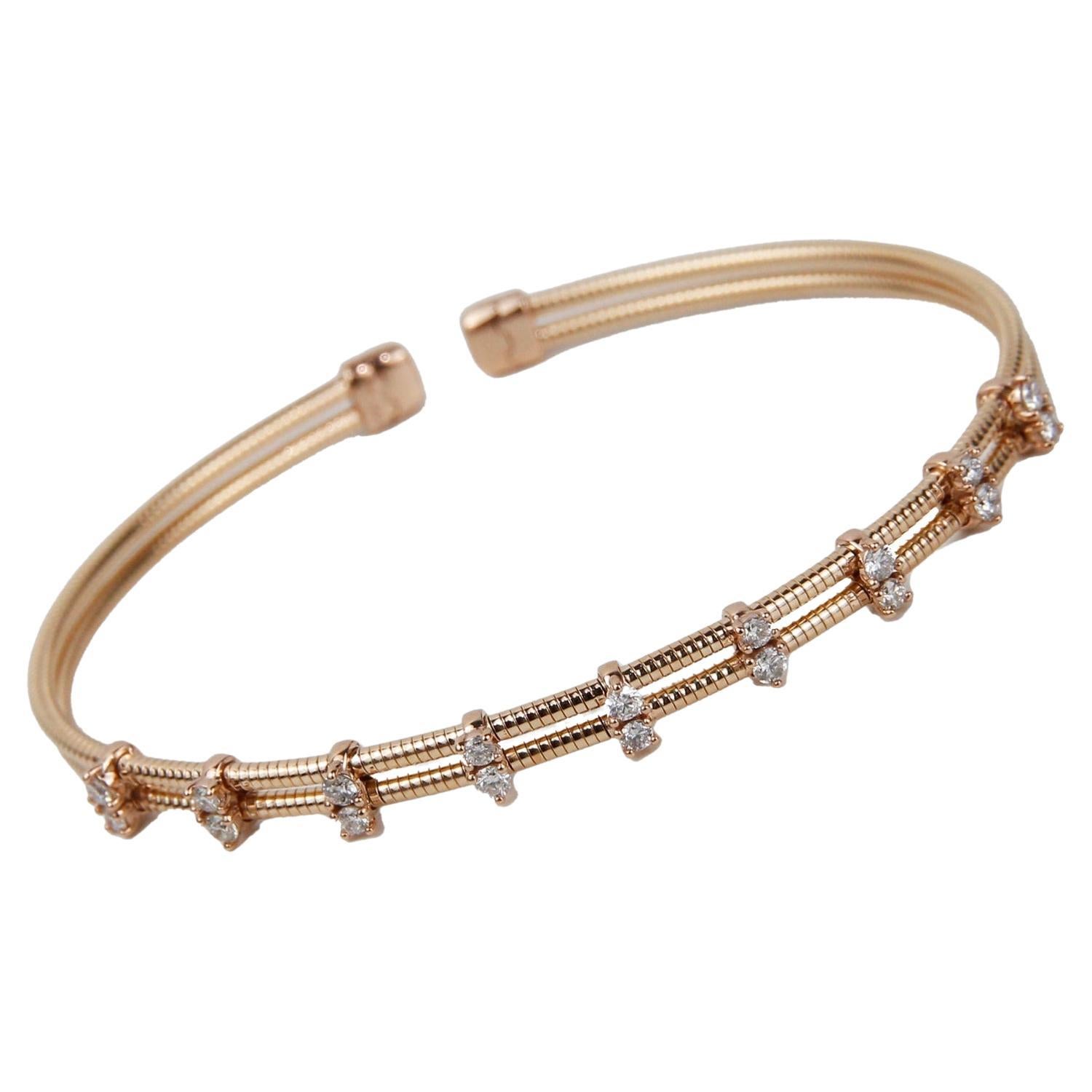 ECJ Kollektion 14k Roségold 0,55 Karat Diamant-Armreif