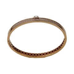 ECJ Collection 18k Rose Gold 1.30ctw Diamond Bangle Bracelet