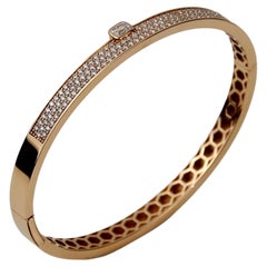 ECJ Collection 18k Rose Gold 1.30ctw Diamond Bangle Bracelet