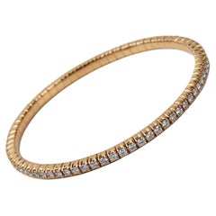 ECJ Collection 18k Rose Gold 3.32 Carat Diamond Flexible Bracelet