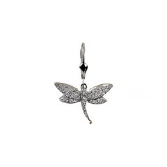 ECJ Collection 18k White Gold 0.78ctw Diamond "Dragon Fly" Earrings
