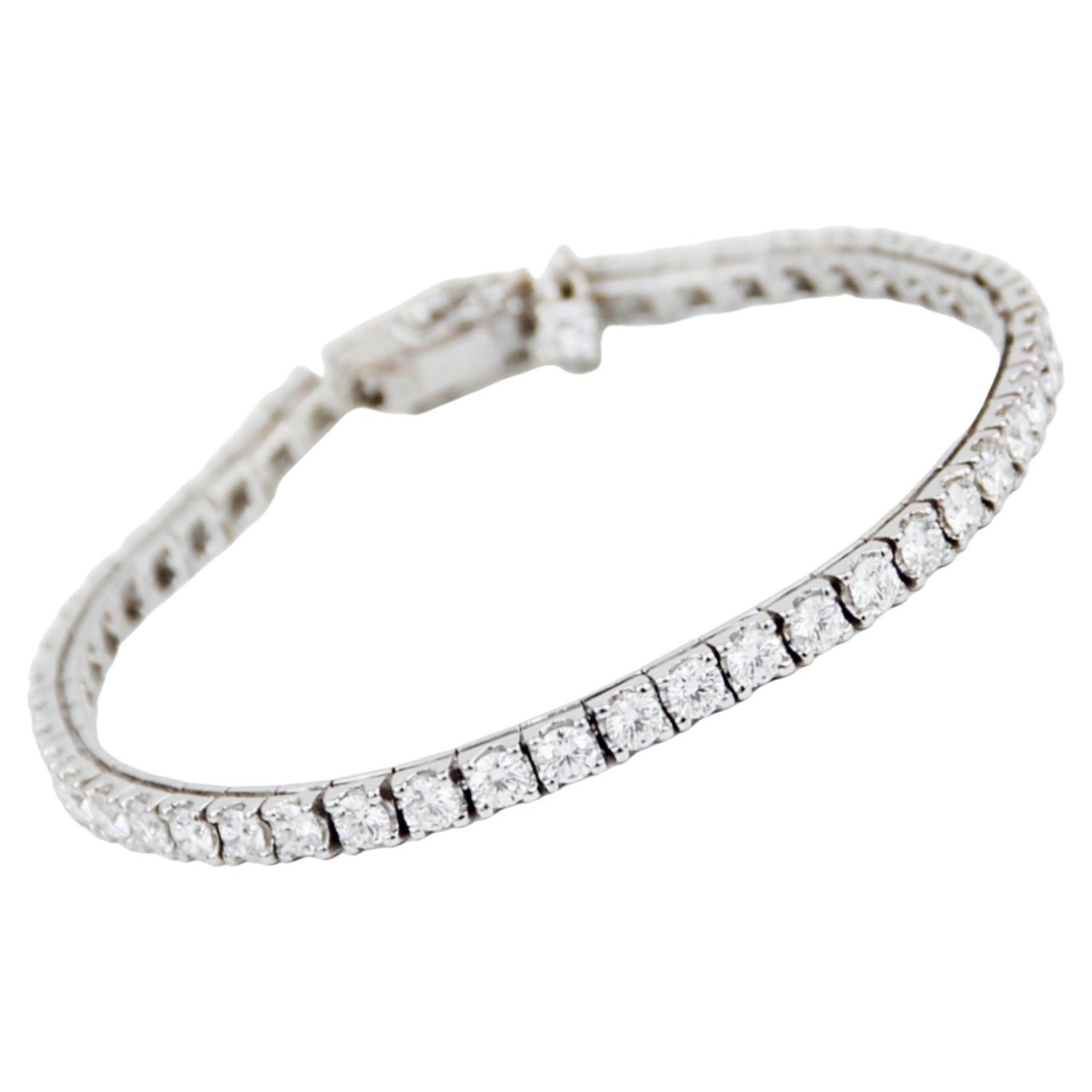 18K White Gold Baguette Diamond Bracelet - Nazar's & Co. Jewelers