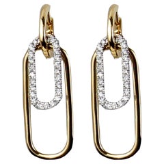 ECJ Kollektion 18k Weiß- und Gelbgold Diamant-Ohrringe 0,28 Karat. tw