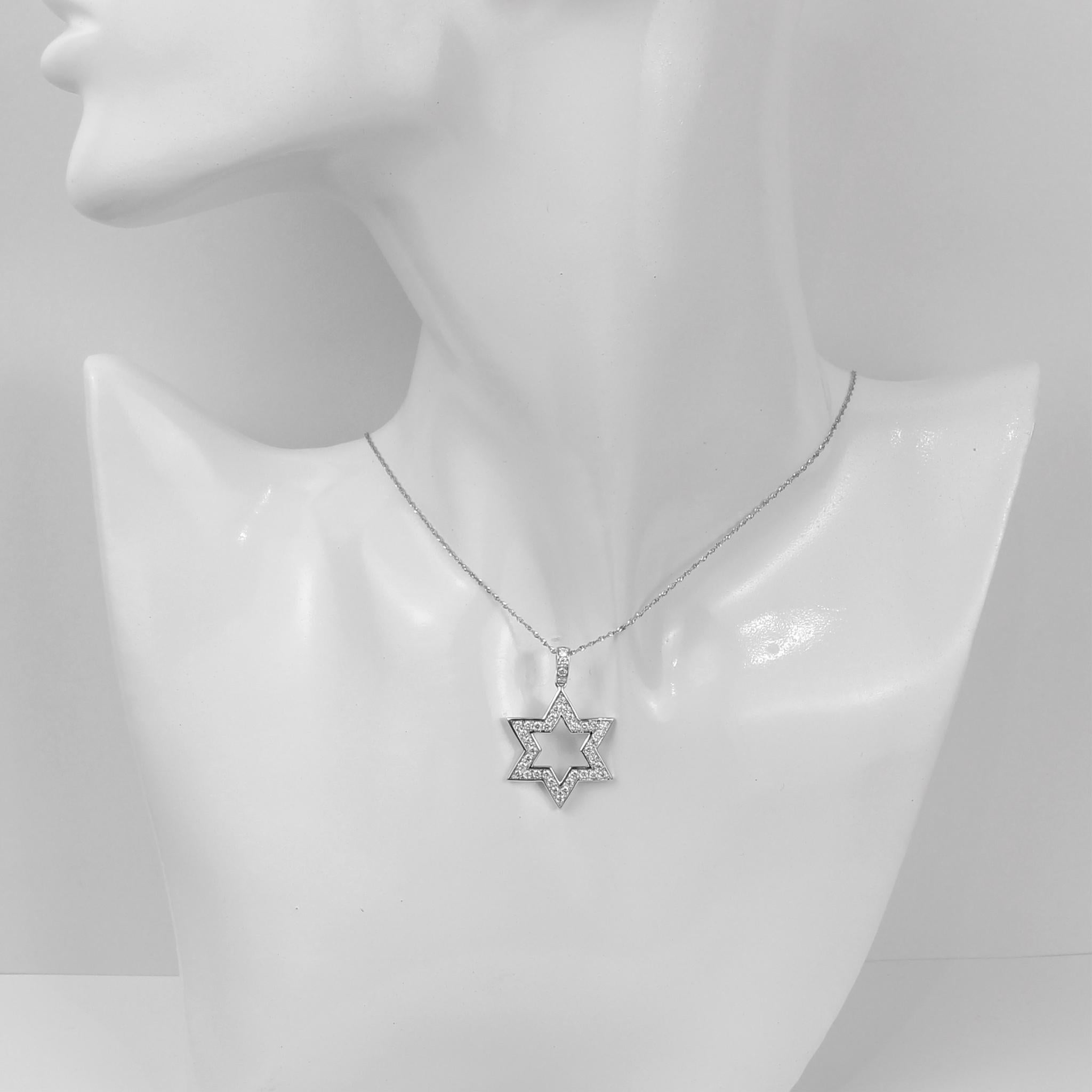 star of david diamond pendant