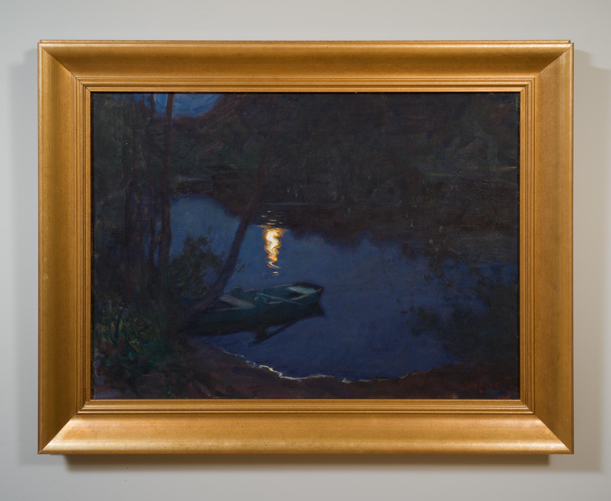 Ecke Hedberg - Månglitter (c. 1905), chef-d'œuvre nordique au clair de lune en vente 9