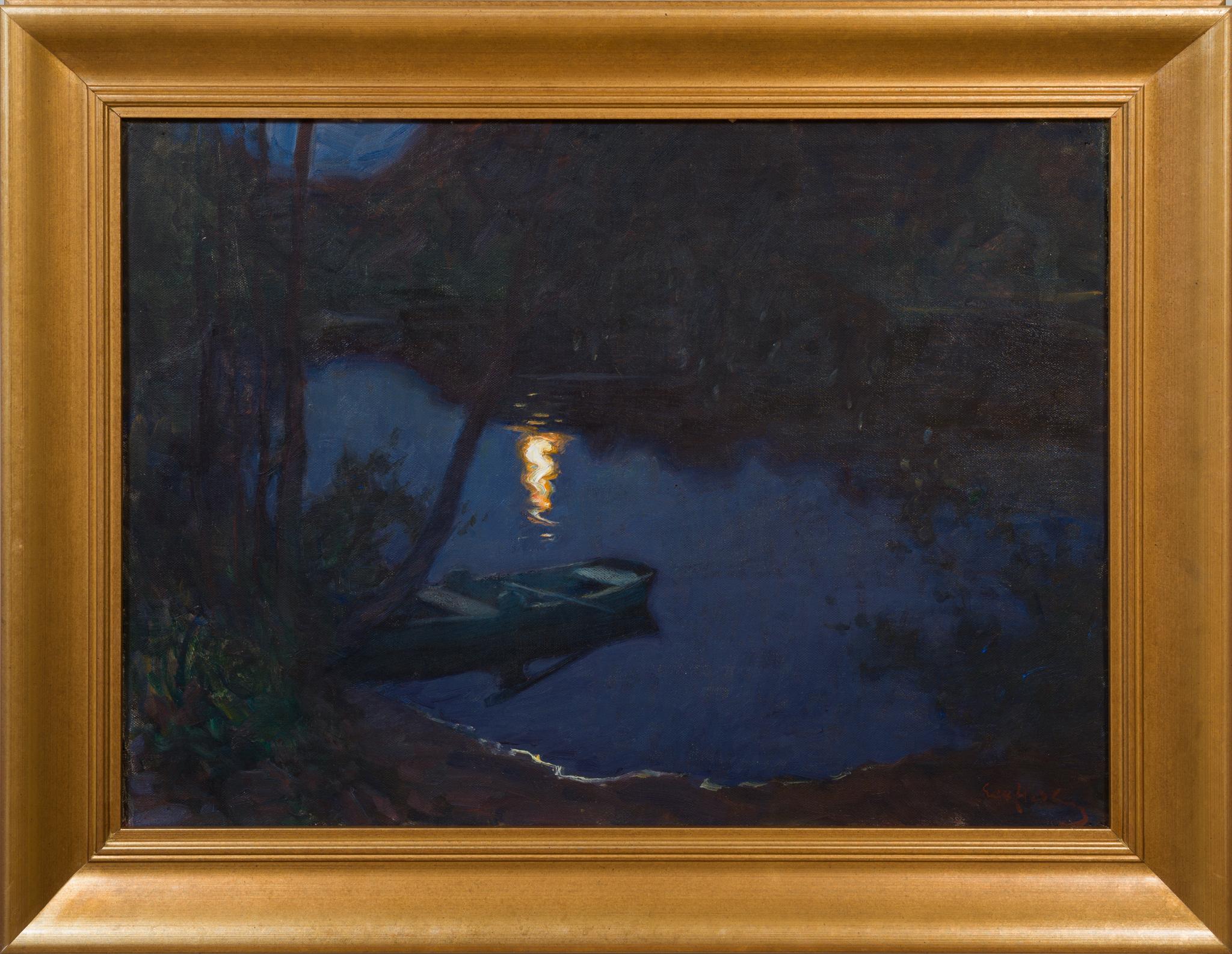 Ecke Hedberg - Månglitter (c. 1905), chef-d'œuvre nordique au clair de lune en vente 2