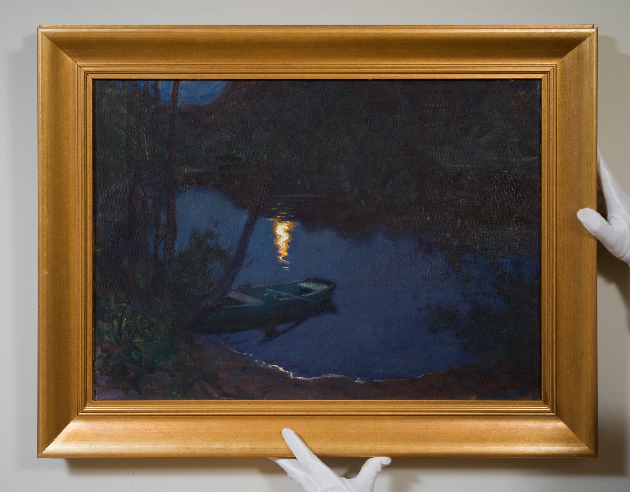Ecke Hedberg - Månglitter (c. 1905), chef-d'œuvre nordique au clair de lune en vente 3