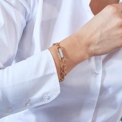 Ecksand 14k Rose Gold Oversized Diamond Chain Bracelet