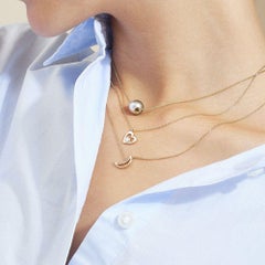 Ecksand 14k Yellow Gold Black Pearl Necklace