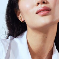 Ecksand 14k Yellow Gold Long Gold Chain Earrings
