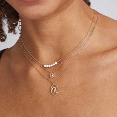 Ecksand 18k Rose Gold Morganite Pendant Necklace