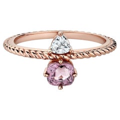 Ecksand 18k Rose Gold Sapphire And Spinel Ring